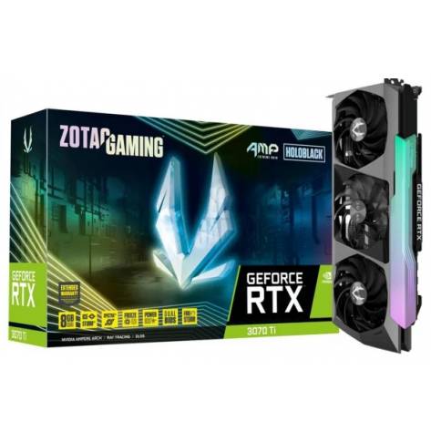 Karta graficzna ZOTAC GAMING GeForce RTX 3070 Ti AMP Extreme HOLO 8GB GDDR6X 256bit 3xDisplayPort + HDMI