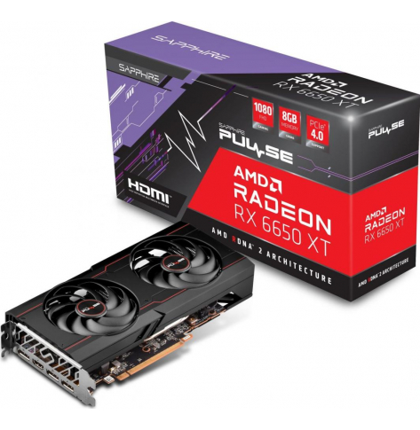 Karta graficzna SAPPHIRE PULSE AMD RADEON RX 6650 XT GAMING OC 8GB GDDR6 HDMI TRIPLE DP