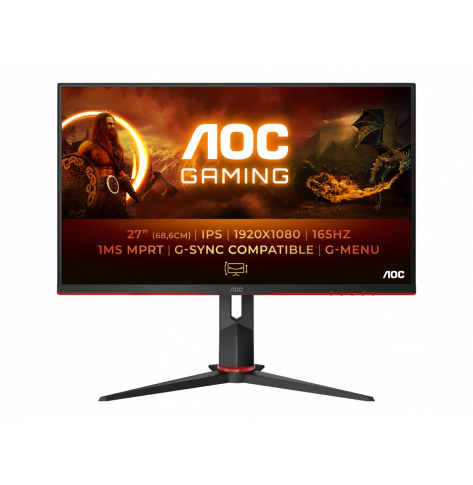 Monitor AOC 27G2SPU/BK 27inch 1920x1080 IPS FHD Freesync 165Hz DPx 2xHDMI 250cd/m2