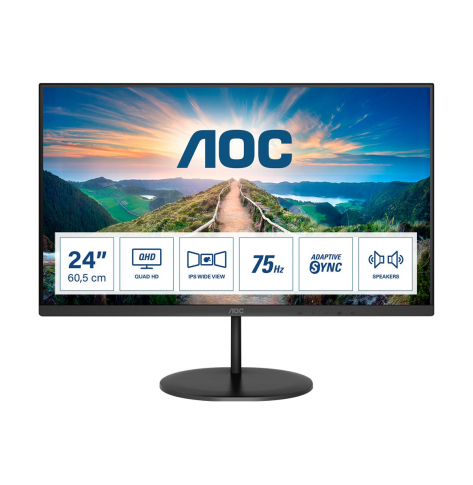 Monitor AOC Q24V4EA 60.5cm 23.8inch 3 sides frameless IPS monitor HDMI 1.4 x1 DisplayPort 1.2 x1