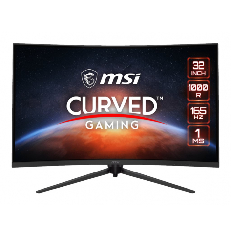 Monitor MSI Optix G321CQP 31.5inch Curved 1000R VA WQHD 250cd/m2 165Hz 4ms 2xHDMI DP