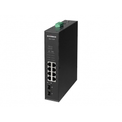 Switch niezarządzalny EDIMAX IGS-1210P Industrial 10-portów - 8 portów 10/100/1000 (PoE+) 2 porty Gigabit SFP