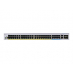 Switch wieżowy zarządzalny Cisco CBS350 48-portów PoE+ PoE++ SFP+