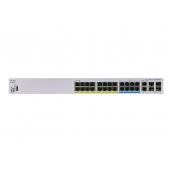 Switch wieżowy zarządzalny Cisco CBS350 24-porty PoE+ PoE++ SFP+