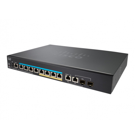 Switch wieżowy zarządzalny Cisco SG350-8PMD 8-portów PoE+ SFP+