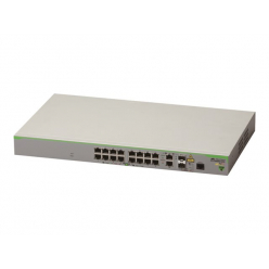 ALLIED 16x 10/100T POE+ ports and 2x combo ports 100/1000X SFP or 10/100/1000T Copper Fixed AC power supply EU Power Cord