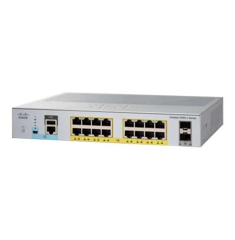 Switch zarządzalny Cisco Catalyst 2960L 16 x 10/100/1000 2 x Gigabit SFP