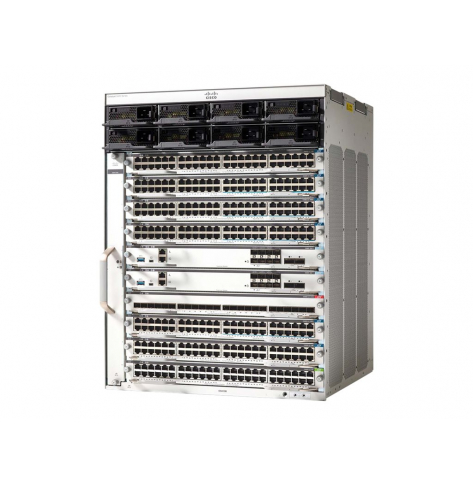 Switch Cisco Catalyst 9410R-96U-BNDL-A 8 (wolnych) gniazd liniowych 2 (wolne) gniazda nadzorcy