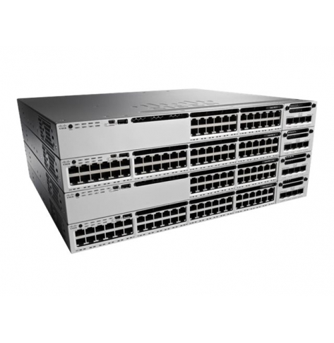 Switch wieżowy Cisco One Catalyst WSC3850-48XS-S 48-portów 1 Gigabit/ 10 Gigabit SFP+ 4 porty 40 Gigabit QSFP+ (uplink)