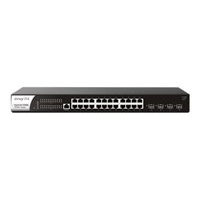 Switch zarządzalny DRAYTEK VigorSwitch P2280x 28-portów - 24 porty 10/100/1000 (PoE+) 4 porty 1 Gigabit / 10 Gigabit SFP+