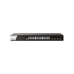 Switch zarządzalny DRAYTEK VigorSwitch P2280x 28-portów - 24 porty 10/100/1000 (PoE+) 4 porty 1 Gigabit / 10 Gigabit SFP+