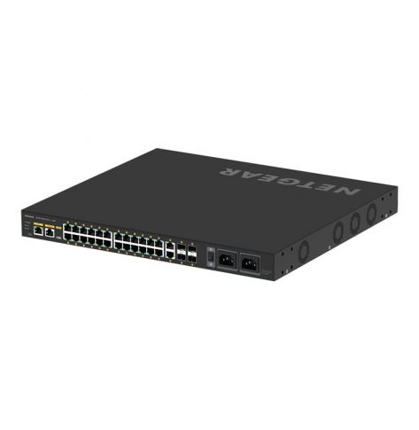 Switch zarządzalny NETGEAR AV Line M4250-26G4F-PoE++ 24-porty 10/100/1000 (PoE++) 2 porty 10/100/1000 4 porty 1000Base-X SFP