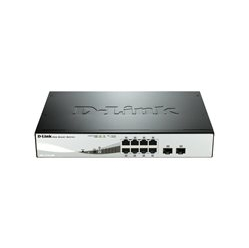 Switch Smart Managed D-LINK 10-portów - 8 portów 10/100/1000 PoE 2 porty Gigabit SFP