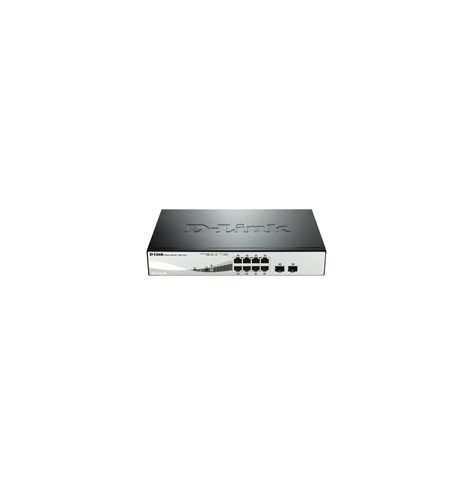 Switch Smart Managed D-LINK 10-portów - 8 portów 10/100/1000 PoE 2 porty Gigabit SFP