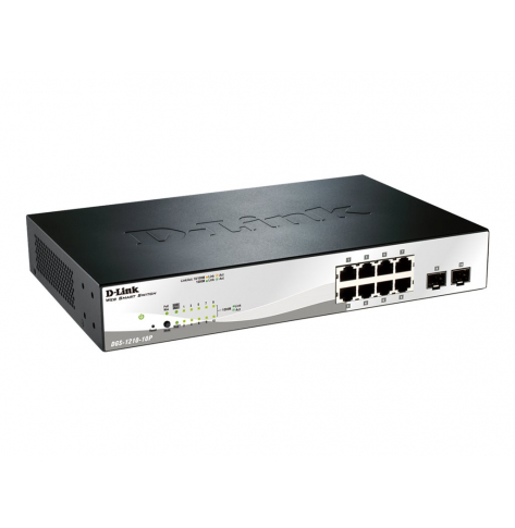 Switch D-LINK 8 portów 10/100/1000 (PoE+) 2 porty Gigabit SFP