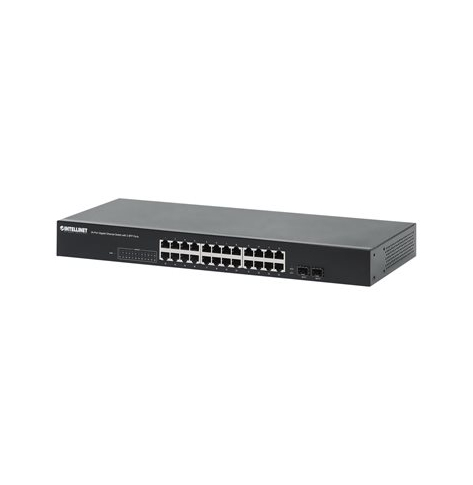 Switch INTELLINET 561877 24-porty 10/100/1000 2 porty SFP