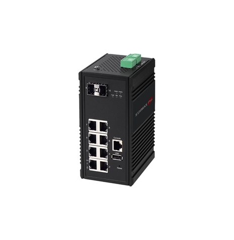 Switch Web zarządzalny EDIMAX Industrial 10-portów - 8 portów 10/100/1000 2 porty SFP