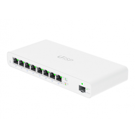 Switch UBIQUITY MicroPoP 9-portów - 8 portów 10/100/1000 (PoE) 1 port Gigabit SFP