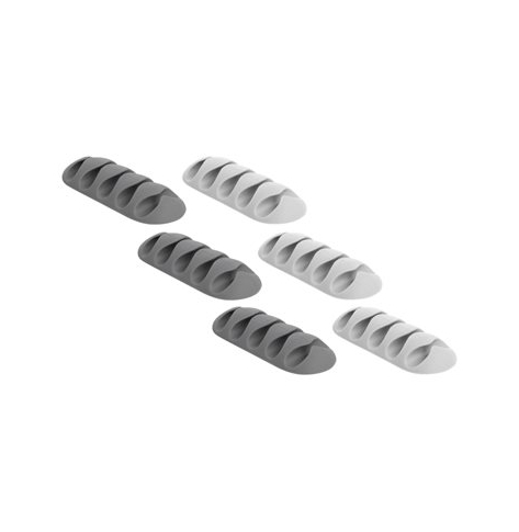 Cable Holder DELOCK with 5 feed-throughs Set 6 pieces