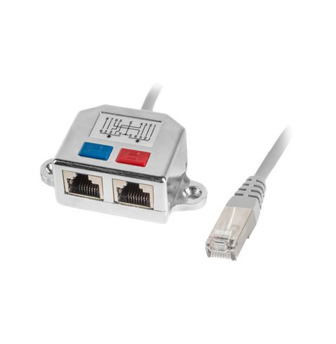 LANBERG AD-0026-S Lanberg adapter rozdzielacz Lan RJ45/2x RJ45 FTP