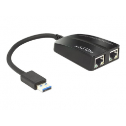 Adapter DELOCK 62583 Delock Adapter USB 3.0 > 2 x Gigabit LAN 10/100/1000 Mb/s