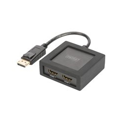 DIGITUS 4K DisplayPort to HDMI Splitter DP in 2xHDMI out supports up to 4K2K/30Hz
