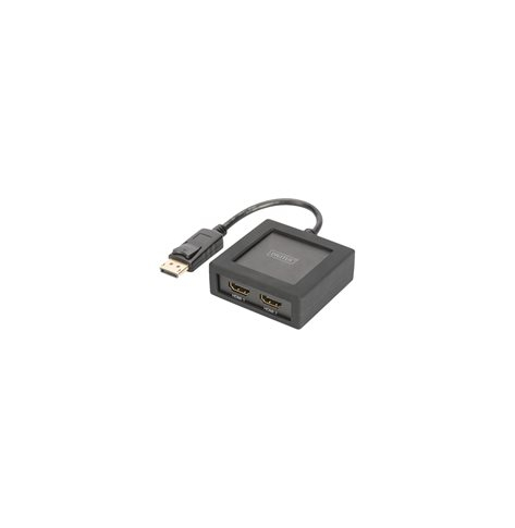Rozdzielacz DIGITUS 4K DisplayPort to HDMI Splitter DP in 2xHDMI out supports up to 4K2K/30Hz