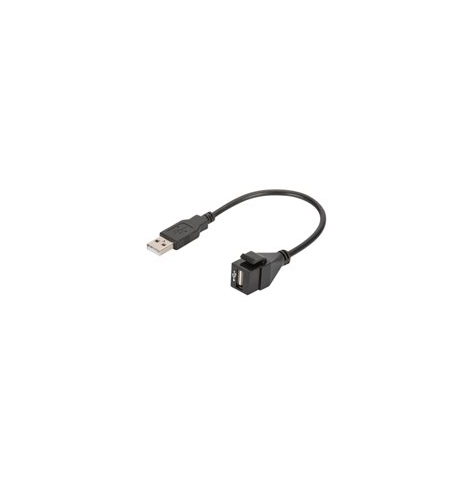 Kabel DIGITUS USB 2.0 Keystone module DN-93832 16 cm black RAL 9005