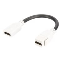 Kabel DIGITUS HDMI 2.0 Keystone module DN-93832 16 cm pure white RAL 9003