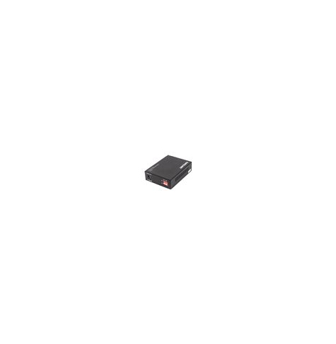 INTELLINET Gigabit PoE+ Media Converter 1 x 1000Base-T RJ45 Port to 1 x SFP Port PoE+ Injector