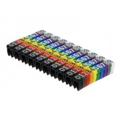 Cable Marker Clips DELOCK 0-9 Assorted Colours 100 Pieces