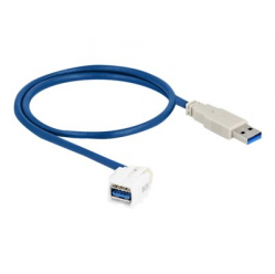 Wkładka modułowa DELOCK Keystone module USB-A F 3.0 -> USB-A M 250 degree with 50cm cable