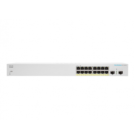 Switch Cisco CBS220-16P-2G-EU Business Switching CBS220 Smart 16 portów 10/100/1000 (PoE+) + 2 porty Gigabit SFP (uplink)