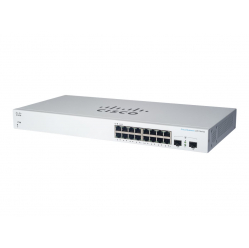 Switch Cisco CBS220-16P-2G-EU Business Switching CBS220 Smart 16 portów 10/100/1000 (PoE+) + 2 porty Gigabit SFP (uplink)