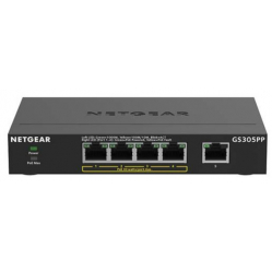 Switch niezarządzalny NETGEAR GS305PP-100PES 5-portów 10/100/1000 (4 PoE)