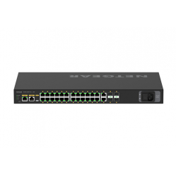 Switch zarządzalny NETGEAR AV Line M4250-26G4F-PoE+ 24-porty 10/100/1000 (PoE+) 2 porty 10/100/1000 4 porty 1000Base-X SFP