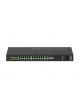 Switch zarządzalny NETGEAR AV Line M4250-26G4F-PoE+ 24-porty 10/100/1000 (PoE+) 2 porty 10/100/1000 4 porty 1000Base-X SFP