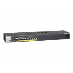 Switch zarządzalny NETGEAR GSM4210P-100NES 10-portów - 6 portów 100/1000/2.5G (PoE+) 2 porty 100/1000/2.5G/5G (PoE+) 2 porty 1 Gigabit / 10 Gigabit SFP+