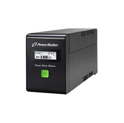UPS POWERWALK VI 600 SW IEC Power Walker UPS Line-Interactive 600VA 3x IEC C13 PURE SINE RJ11/RJ45 USB LCD
