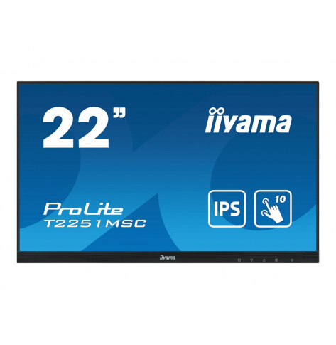 Monitor IIyama T2251MSC-B1 21.5" IPS FHD OGS-PCAP 10P Touch 250cd/m2 7ms VGA HDMI DP