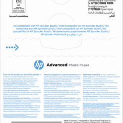 HP Q8692A Papier HP Advanced Glossy Photo 250g 10x15cm borderless 100ark