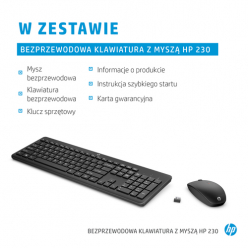 Zestaw klawiatura + mysz HP 230 - czarny 