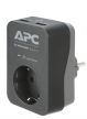 Listwa zasilająca APC Essential SurgeArrest 1 Outlet 2 USB Ports czarny 230V 