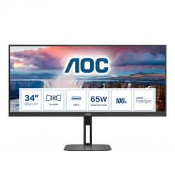 Monitor AOC U34V5C/BK 34inch VA WQHD 3440x1440 21:9 4ms 300cd/m2