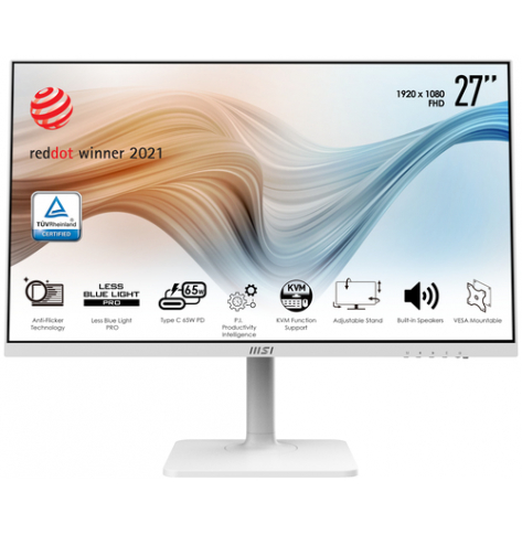 Monitor MSI Modern MD272PW 27" IPS FHD 75Hz 250cd/m2 HDMI DP USB Type-C PD65W USB 