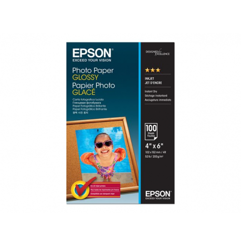 EPSON C13S042548 Papier Epson photo polysk 200g 10x15cm 100 arkuszy