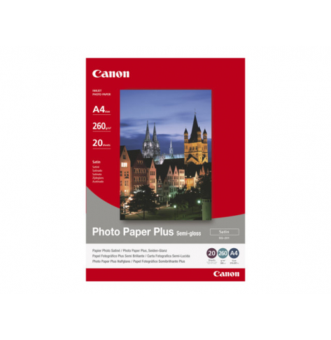 Papier CANON 1686B015 SG201 Plus Semi-polysk 260g 10x15cm 50ark
