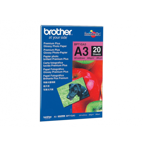 Papier BROTHER BP71GA3 Papier fotograficzny 20 arkuszy b