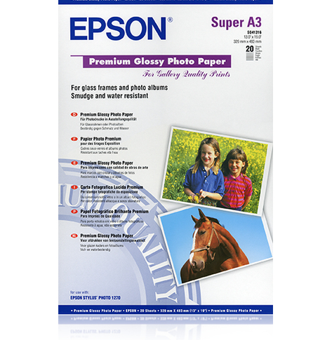 Papier Epson Premium polysk photo 255g A3+ 20 arkuszy