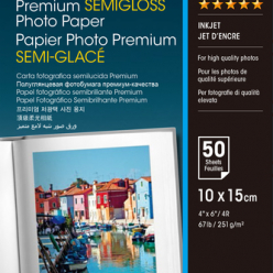 EPSON C13S041765 Papier Epson Premium Semigloss photo 251g 10x15 50ark